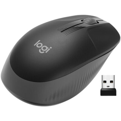 Logitech M190 Full-Size Wireless Mouse (Charcoal)