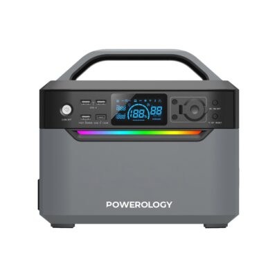 Powerology 120000mAh Portable Power Generator, 600W – Black