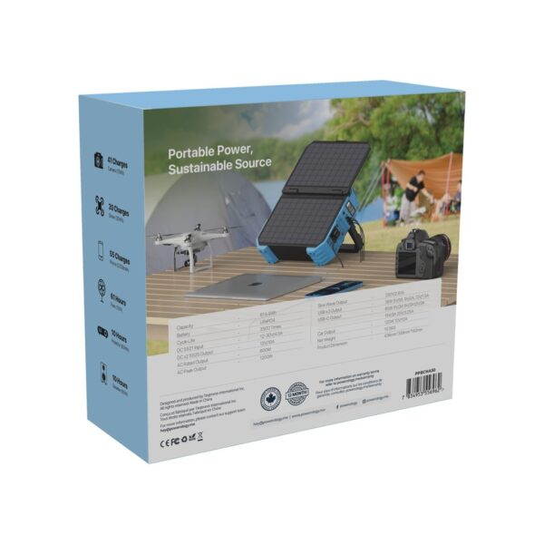 Powerology 600W Portable Power Generator with Solar Panel - Image 6