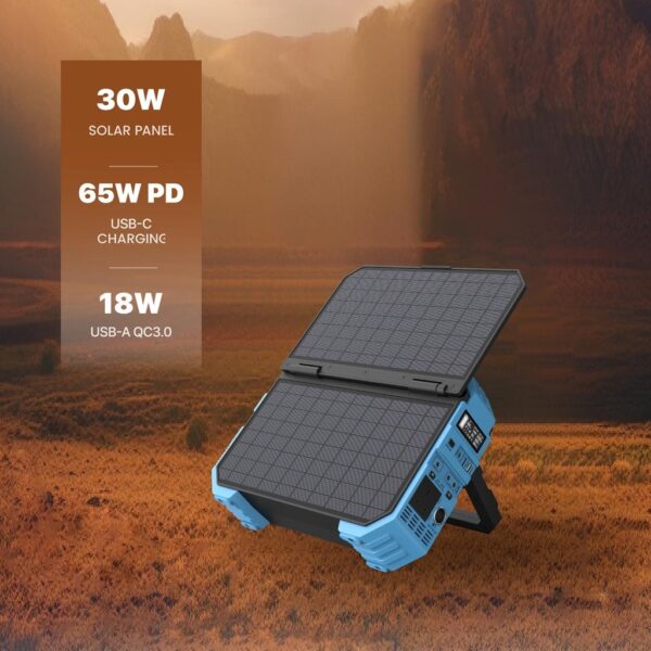 Powerology 600W Portable Power Generator with Solar Panel - Image 5