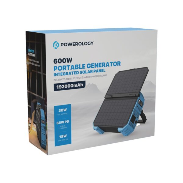 Powerology 600W Portable Power Generator with Solar Panel - Image 7