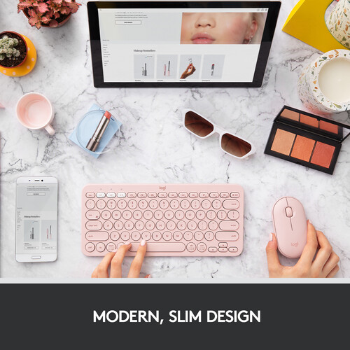 Logitech Pebble M350 Wireless Mouse (Rose) - Image 4